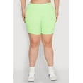 thumbnail image 4 of Womens Plus Size Caged Mesh Detail Side Pocket Bike Shorts, 4 of 6