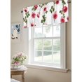 thumbnail image 6 of Elegant Roses Curtain Valances for Windows, Pastoral Floral Green Branch Stems Kitchen Valance Window Treatment, Light Filtering Block Curtains for Bathroom/Bedroom/Living Room 42'' x 18'', 6 of 9