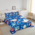 thumbnail image 3 of Blue Axolotl Comforter Set Cartoon Axolotl Bedding Set,Underwater World Sea Fish Salamander Down Comforter King,Ocean Animal Coral Reef Bed Set, 3 of 7
