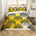 thumbnail image 1 of Erosebridal Bohemian Damask Comforter Cover, Gray Yellow Gradient Bedding, Reversible 2pcs (No Comforter), 1 of 7