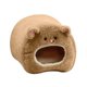 thumbnail image 2 of Jaula colgante cálida de invierno para ratas y hámsteres, bonita casa de oso con tapete de cama para pequeños animales peludos, marrón, marrón, 2 of 5