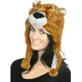 thumbnail image 3 of Simplicity Cartoon Animal Hat Plush Beanie Fleece Fluffy Hooded Cap Earmuff,Lion, 3 of 4