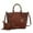 Cognac, variant on Joelle Women’s Faux-Snake Embossed Handbag Tote bag With Matching Wallet Purse by Mia K- 2 pieces - Charcoal
