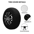 thumbnail image 2 of Pofeuu Red Rose Skull Print Spare Tire Wheel Cover for Car Truck SUV Camper Universal Fit Spare Tire Cover RV Spare Tire Covers-17 inch, 2 of 6