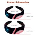 thumbnail image 3 of 2 Pack Starry Flamingos Headband for Women Girls - Head Band Wide Hairband Hair Accessories, 3 of 6