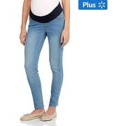 Maternity Plus-Size Demi-Panel Basic Super Soft Skinny Jeans