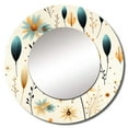 thumbnail image 2 of Designart "Natural Grace II" Botanical Round Mirror Wall Decor Cottage - Large Beige Round Bathroom Mirror - Round Mirror - 23" x 23", 2 of 6