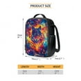 thumbnail image 3 of ZUXONGSY Painted Wolf Galaxy Print Backpack Set for Kids Teens 17 Inches Bookbag Casual Daypack 4 In 1 Schoolbag With Lunch Bag Pencil Bag and Water Bottle Holder Set for Boys Girls, 3 of 5