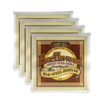 4 PACK Ernie Ball 2043 Silk & Steel 80/20 Bronze Acoustic Guitar Strings 13-56 Regular