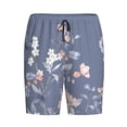 thumbnail image 4 of Naloa Watercolor Flowers Butterfly Men's Short Pajama Pants, Lounge Comfort Shorts with Elasticized Waistband and Side Pockets - X-Large, 4 of 9
