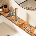 thumbnail image 2 of Yayeee Faucet Mat for Kitchen Sink 30" Diatomite Long Splash Guard Pad, Pink Cityscape Painting, 2 Pack, 2 of 7