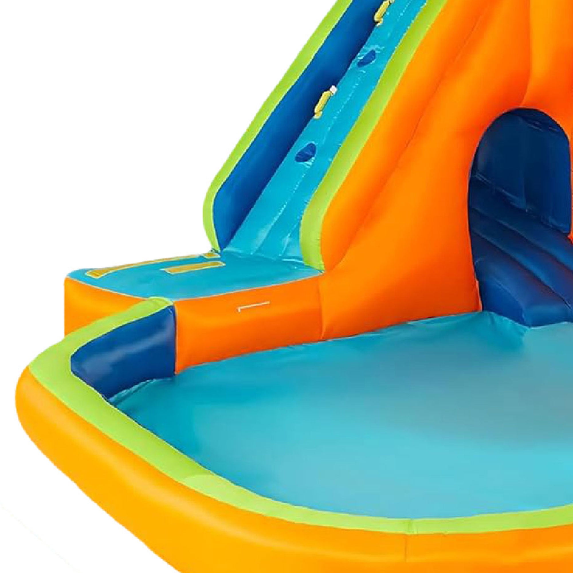 Banzai Sidewinder Falls Inflatable Water Slide and Park Pool, Multi-Color