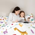 thumbnail image 3 of Feelyou Zoo Animal Queen Comforter Set, Lion Giraffe Bedding Comforter Set, 3pcs, 3 of 6