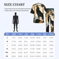 thumbnail image 5 of Mens Pajamas Set Loungewear Short Sleeve Top Long Pants Pj Sets with Pockets, Wolf Full Moon Howling, 5 of 6