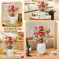 thumbnail image 3 of OKKIDY Red Rose Tulips ABS Flower Bouquet Building Blocks - Compatible with Lego, Valentine's Day Gift for Adults, Home Office Decor, No Vase(680 Pcs), 3 of 8