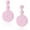 D-PINK, variant on Boho Ball Earrings for Women, Statement Raffia Round Drop Earrings - Summer Beach Vacation Jewelry