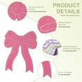 thumbnail image 3 of Glitter Bow Iron on Patches Sequin Sew on Bows Embroidered Applique Fit for Jeans Jackets Women Clothes Hats Backpacks Pink, 3 of 7