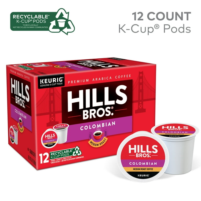 Hills Bros.100% Colombian Arabica Medium Roast, K-Cup® Coffee Pods