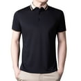 thumbnail image 3 of AOMPMSDX Men'S Short Sleeve Shirts Regular Fit Casual Business Golf Shirts For Men Black XL, 3 of 9