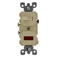 thumbnail image 2 of Leviton 5336-I Duplex Combo Switch/Pilot Light Single-Pole/Neon Pilot 20A 125V - Ivory, 2 of 2