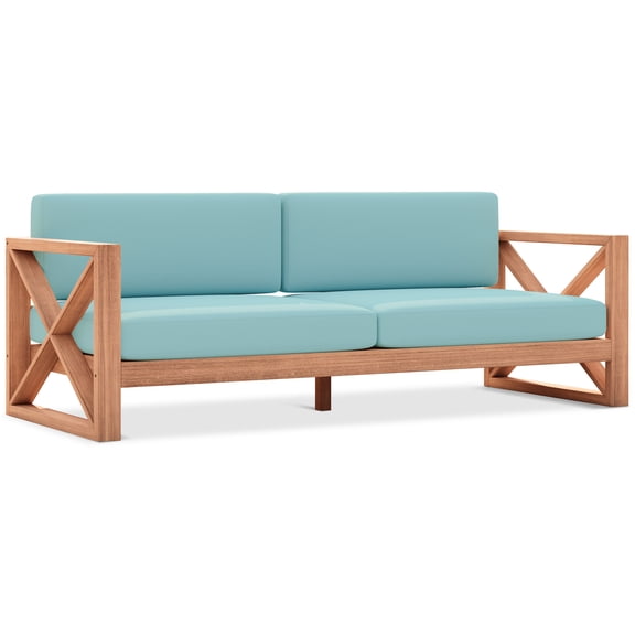 Meridian Furniture Anguilla Blue Water Resisting Outdoor Sofa