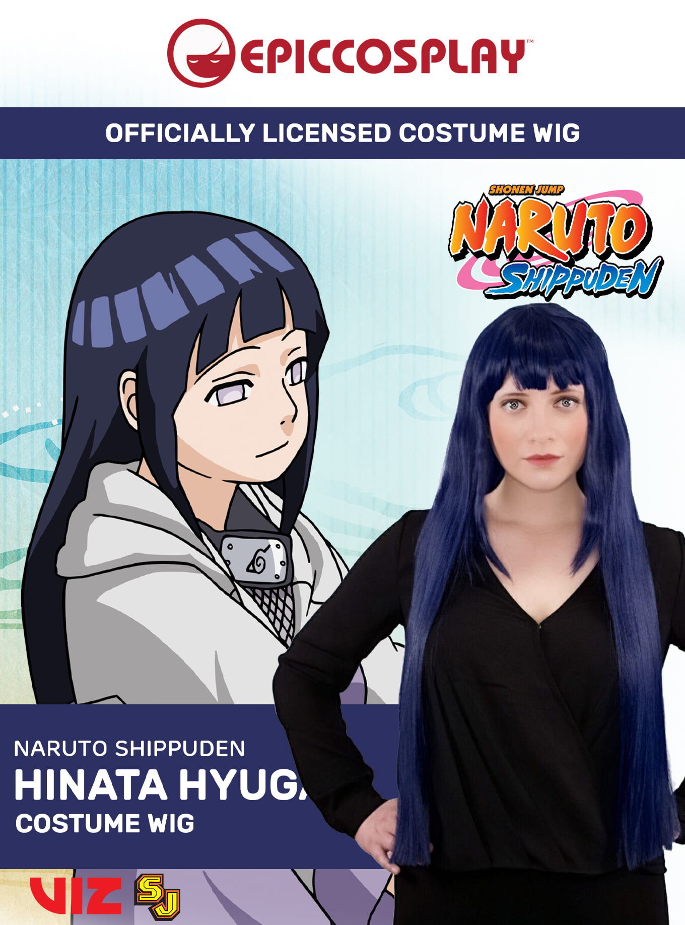 Cosplay wig for Naruto Hyuga Hinata 