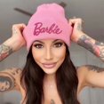 thumbnail image 2 of Barbies gorro de punto Kawaii, gorro de lana bordado tridimensional, gorro de esquí femenino, cálido, Otoño e Invierno, 2 of 4