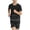 Black, variant on Mesh Shorts Set for Boys with Elastic Waist Breathable Outdoor Sports Top and Pants