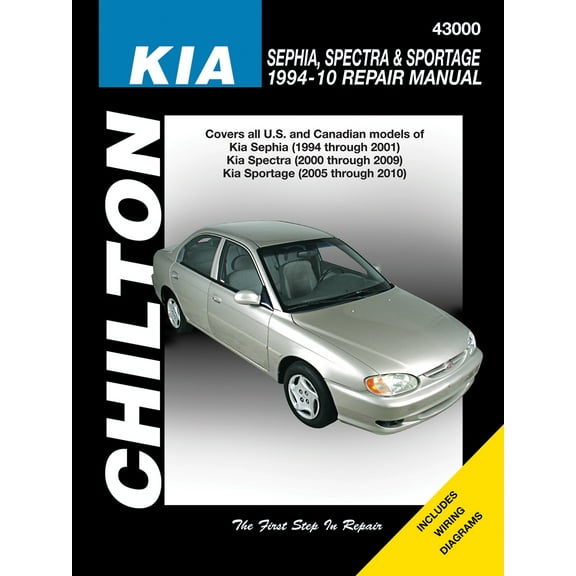 Kia for of Sephia (1994-01), Spectra (2000-09), & Sportage (2005-10) Chilton Repair Manual (USA) ^