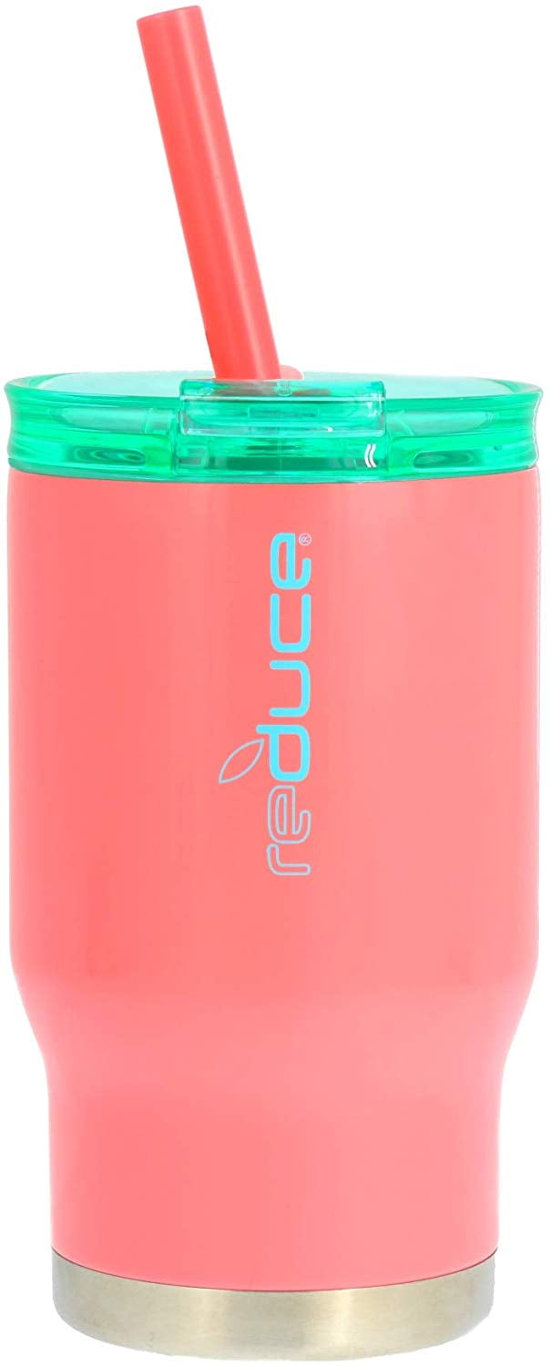 COLDEE 14oz Stainless Steel Tumbler Small Insulated Cup With Straw