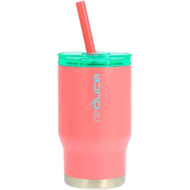COLDEE 14oz Stainless Steel Tumbler Small Insulated Cup With Straw