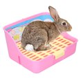 thumbnail image 1 of Small Animal Litter Box Toilet, Easy To Install Stable Plastic High Hardness Small Animal Toilet  for Hamsters Rabbits Blue,Yellow,Pink,White, 1 of 7