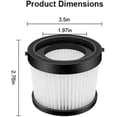 thumbnail image 7 of ANEWISE DCV5011H DCV501HB HEPA Vacuum Filter for DEWALT 20V Vacuum Cordless Handheld Vacuum, Part Number DCV5011H, 2 Pack Removable and Washable Replacement Filter Accessories Set +1 Cleanning Brush, 7 of 7