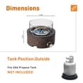 thumbnail image 7 of COSIEST 12" Brown Tabletop Fire Pit, 40,000 BTU Outdoor Propane Fireplace w Magnesium Oxide Round Base, 7 of 7
