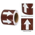 thumbnail image 3 of Unique Bargains Directional Flow Arrow Tape 4'x65', Adhesive Pipe Identification Marking Stickers, White on Brown, 3 of 5