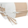 thumbnail image 3 of Island Retreat All-Weather Outdoor Striped Seat Cushion - Champagne and White - Set of 2, 3 of 4