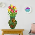thumbnail image 1 of Adhesivos de pared vintage en 3D con forma de tulipán, diseño floral realista, 1 of 4