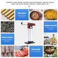 Silver Refillable Butane Micro Torch for Outdoor Barbecue, Cooking