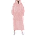 thumbnail image 2 of Wearable Blanket Sweatshirt for Men and Women Oversized Long Sleeves Warm Blanket Robes Hoodies Pink One size, 2 of 9