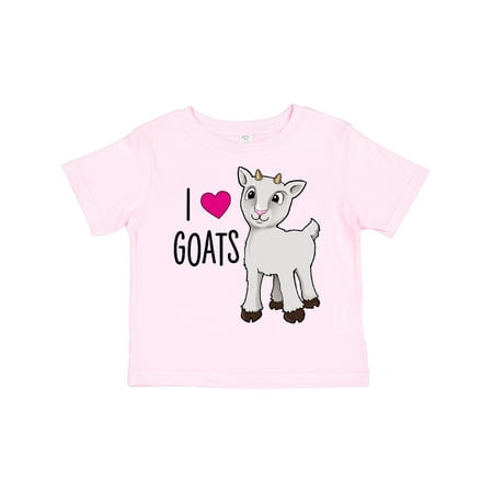 

Inktastic I Love Goats- Cute Goat Gift Toddler Boy or Toddler Girl T-Shirt