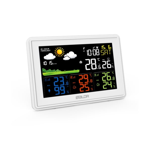 Wireless Color Weather Station Indoor Outdoor Thermometer, Color
