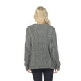 thumbnail image 4 of Simply Couture Women's Plus Size Loose Oversized Chunky Cable Knit Solid Crewneck Sweater, 4 of 5