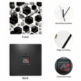 thumbnail image 2 of Black Grey Wooden Wall Clock Silent Non Ticking, Geometric Gold White Hexagon Modern Square Wall Clocks Battery Operated, Decor Clock for Home Office, Living Room, Kitchen, 12 Inch, 2 of 9