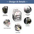 thumbnail image 5 of Large Clear PVC Backpack Heavy Duty See Through Backpack for Adults Work Travel, Bunny-carrot Print Printed 12L, 5 of 8