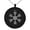 Black, variant on Rose Gold Stainless Steel Compass Snowflake Engraved Small Medallion Circle Charm Pendant Necklace