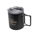 thumbnail image 4 of Taza de camping de doble pared con aislamiento al vacío, reutilizable con tapa, taza de camping de metal Negro, 4 of 8