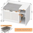 thumbnail image 3 of OUTGOODS Hidden Cat Litter Box Furniture, Fir Wood Enclosure Cabinet w/ Storage, 3 of 9