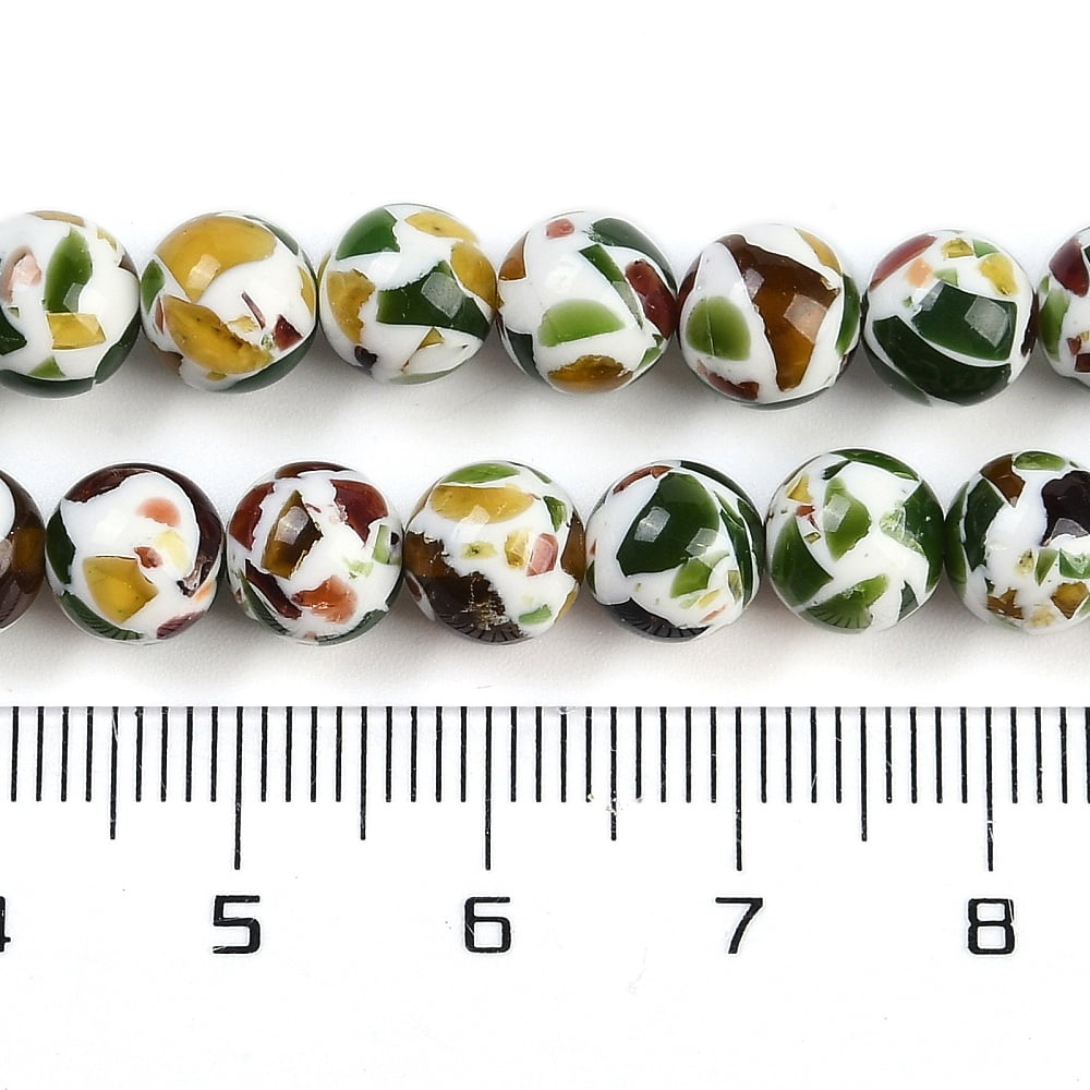 3strands Sythetic Amber Beads Strands Round Green 7.5mm Hole: 1mm about 55pcs/strand 15.75''(40cm)