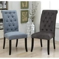 thumbnail image 3 of Bowery Hill Transitional Fabric Tufted Side Chair in Gray (Set of 2), 3 of 6