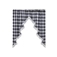 thumbnail image 2 of VOTRUDI 23.62×39.37in Plaid Christmas Tree Shape Swags Valance Curtains Light Filtering Snow Views Window Curtain With Tassel Fringe Farmhouses, 2 of 5